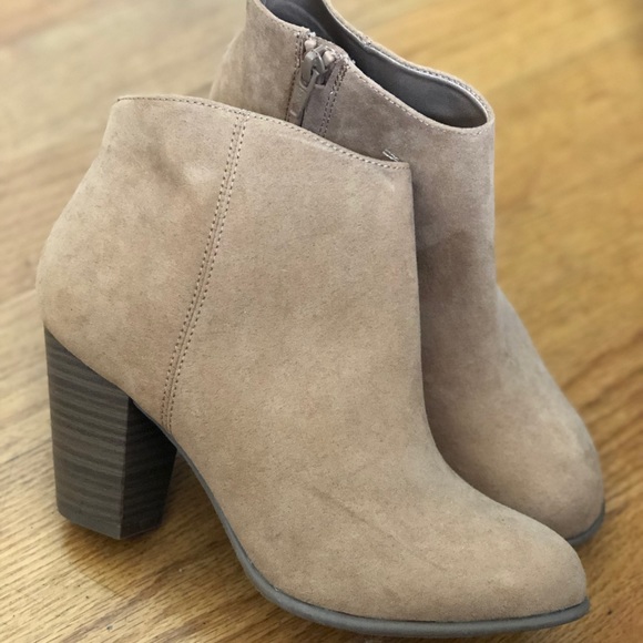 Sueded Block-Heel Booties for Women - Picture 1 of 7